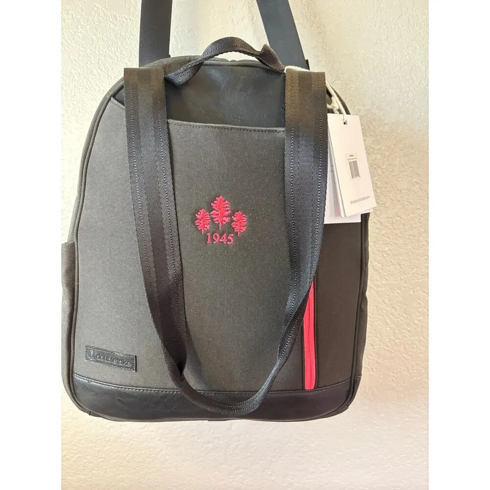 Doubletake Convertible Backpack Tennis Bag Black Pink Trim NWT